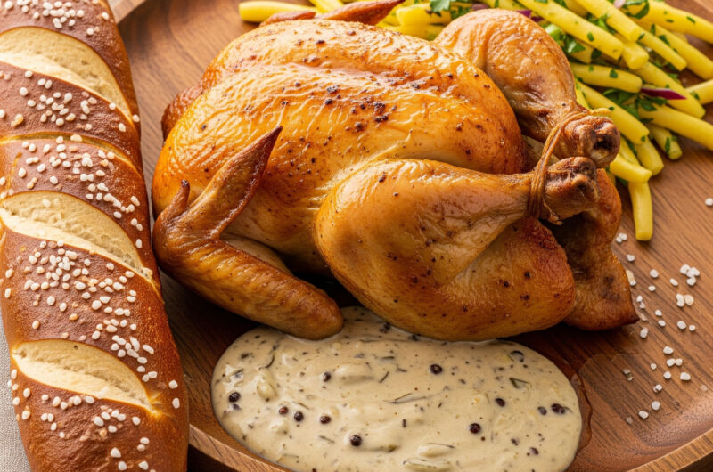 Zitronenhähnchen mit Bohnensalat