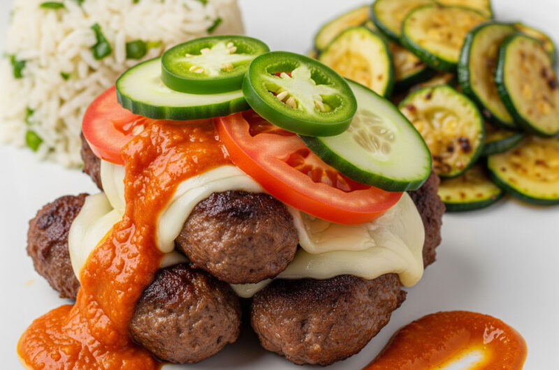 Cheeseburger-Röllchen mit Kick