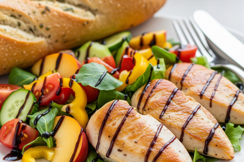 Sommerlicher Hähnchen-Nektarinen-Salat