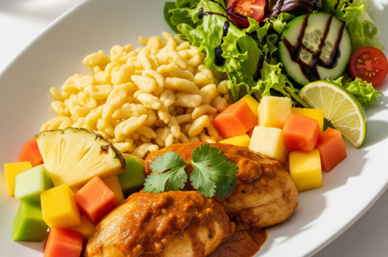 Hähnchen „Bombay Art“ mit exotischen Früchten