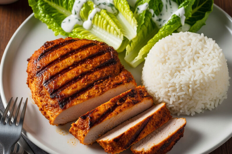 Putensteak mit pikanter Puszta-Sauce