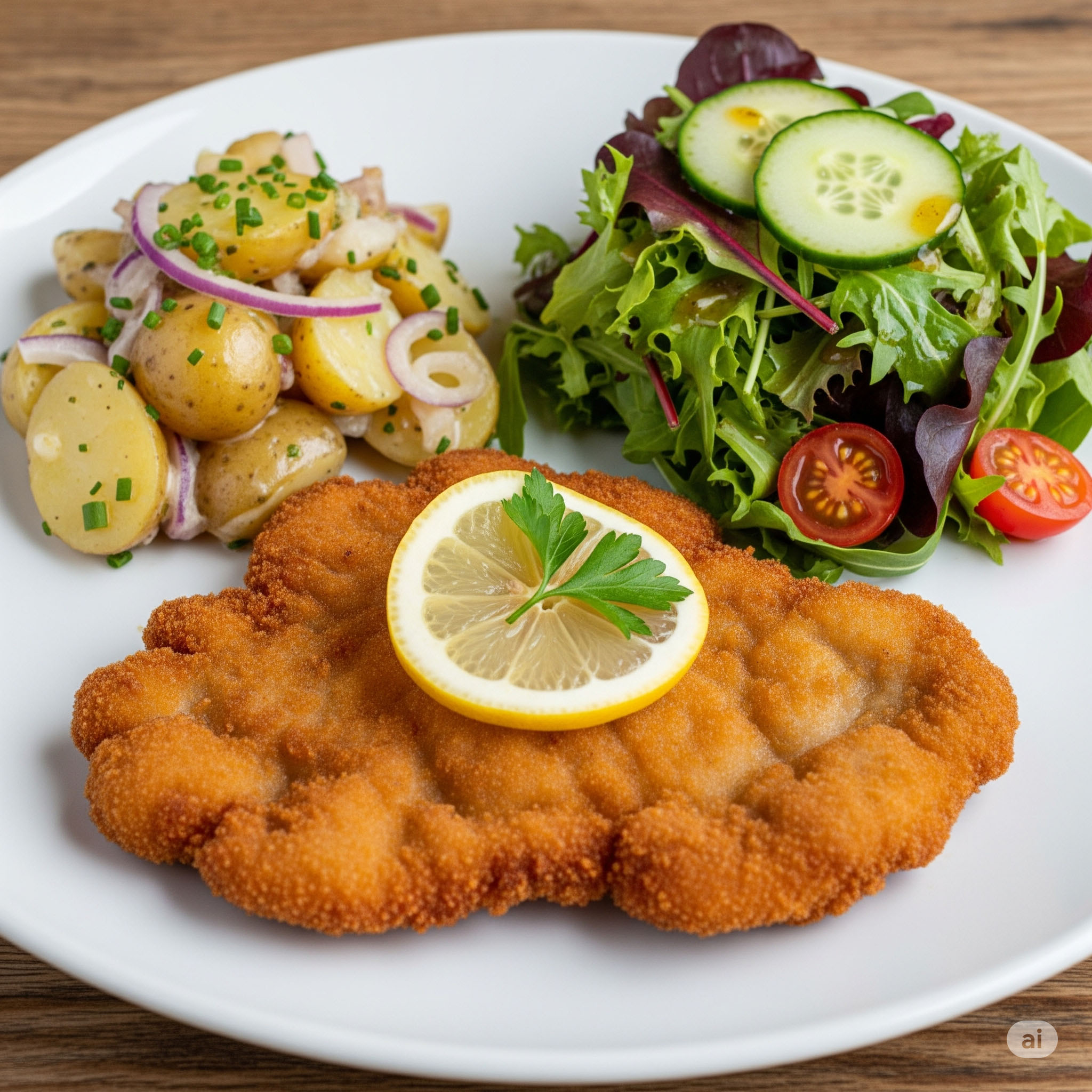 u003cbru003eWiener Kalbsschnitzel-Teller