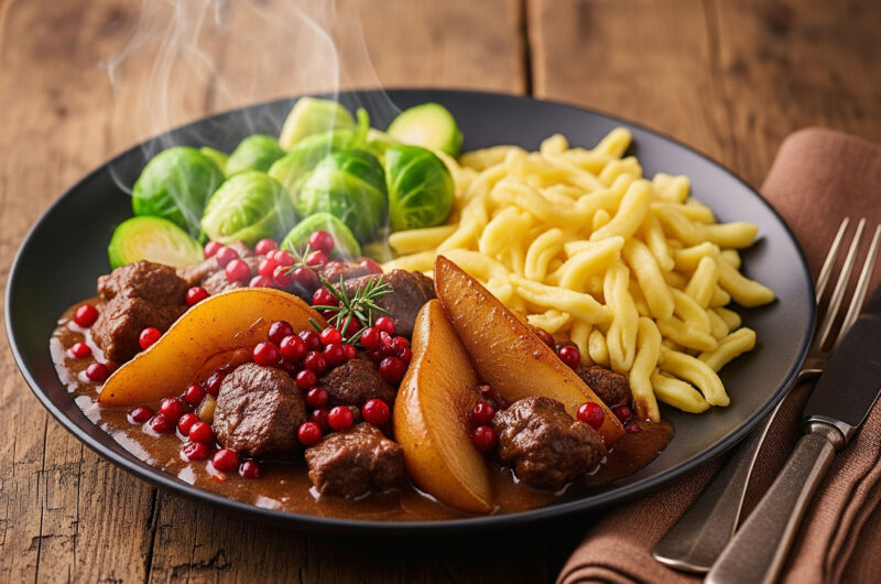 Festliches Wildschweingulasch